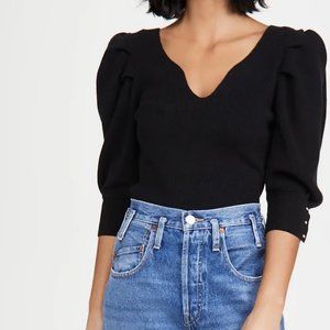 NWT BA&SH Harris knit sweater in black, size 1, Small